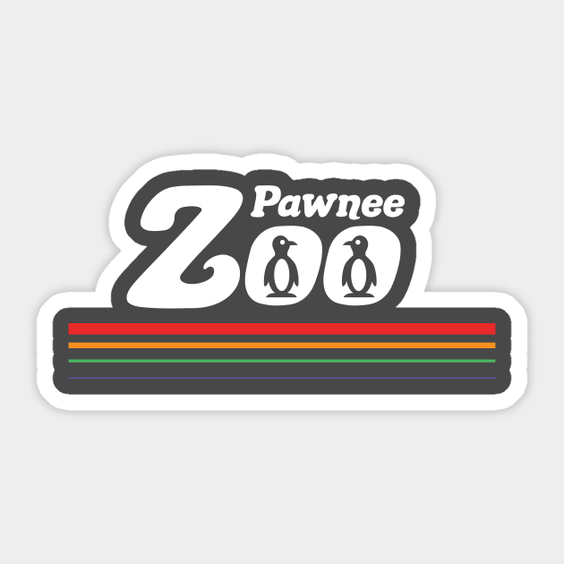 Pawnee Zoo Rainbow Penguins Sticker by PodDesignShop